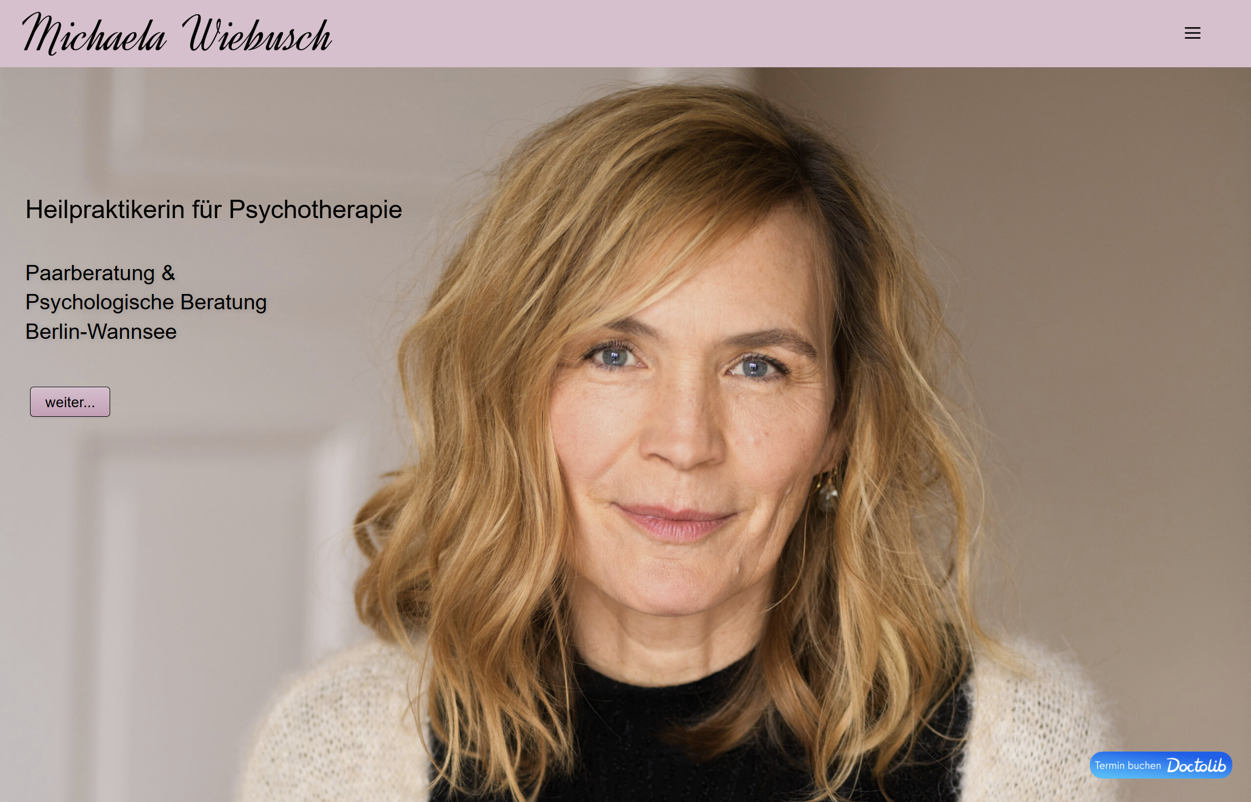Screenshot Michaela Wiebusch - Paartherapie, Einzeltherapie, Heilpraktikerin